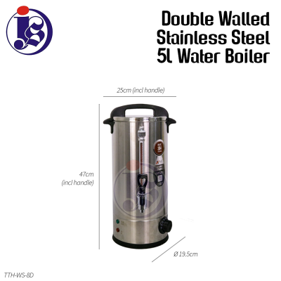 5 Liter Double Walled Stainless Steel Water Boiler