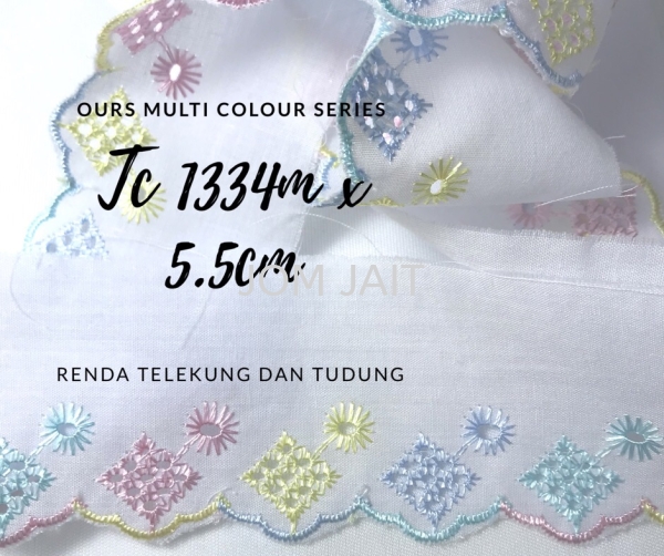 Lace Tc multi colour 1334m x 5.5cm Multicolor Tc lace Laces Malaysia, Kedah, Alor Setar Supplier, Wholesaler, Supply, Supplies | Syarikat Sin Joo Hin