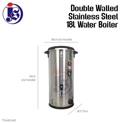 18 Liter Double Walled Stainless Steel Water Boiler