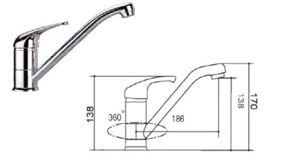 SINGLE LEVEL PILLAR SINK TAP