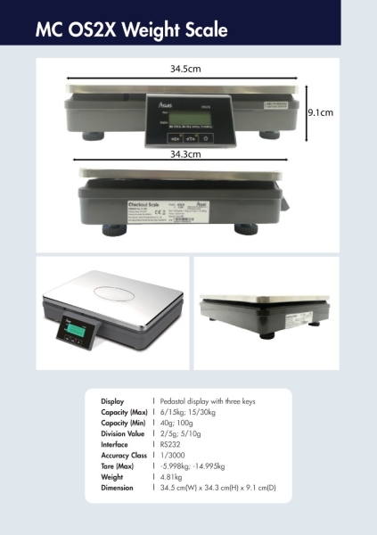 MC OS2X WEIGHT SCALE Weight Scale POS Hardware Johor Bahru (JB), Malaysia, Kulai, Ulu Tiram Supplier, Suppliers, Supply, Supplies | X Net Sdn Bhd