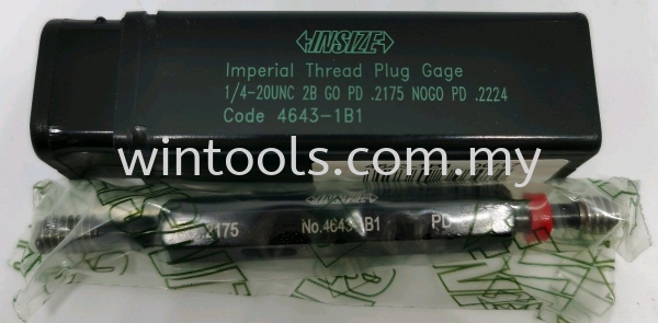 1/4-20UNC, 2B, GO & NOGO THREAD PLUG GAGES INSIZE (CHINA) Penang, Malaysia Supplier, Suppliers, Supply, Supplies | Wintools Engineering Technology Sdn Bhd