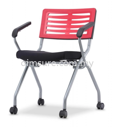 Low back folding chair with armrest AIM2SA-AXIS