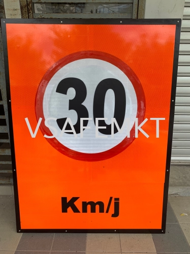 VSAFEMKT JKR temporally Road Sigange ( Speed Limit) H1220 X W914mm