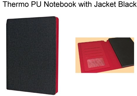 Thermo PU Notebook with Jacket Black