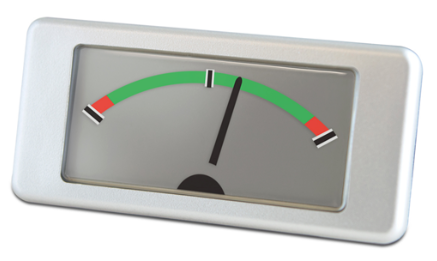 lascar ema1710 analogue style voltmeter with single-hole mounting