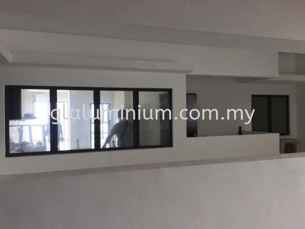 powder coating ( grey.) +  Naco glass  Aluminium Casement Windows  Selangor, Malaysia, Kuala Lumpur (KL), Cheras Supplier, Installation, Supply, Supplies | GL GLASS & ALUMINIUM TRADING