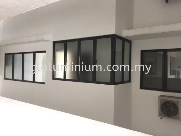 powder coating ( grey.) +  Naco glass  Aluminium Casement Windows  Selangor, Malaysia, Kuala Lumpur (KL), Cheras Supplier, Installation, Supply, Supplies | GL GLASS & ALUMINIUM TRADING