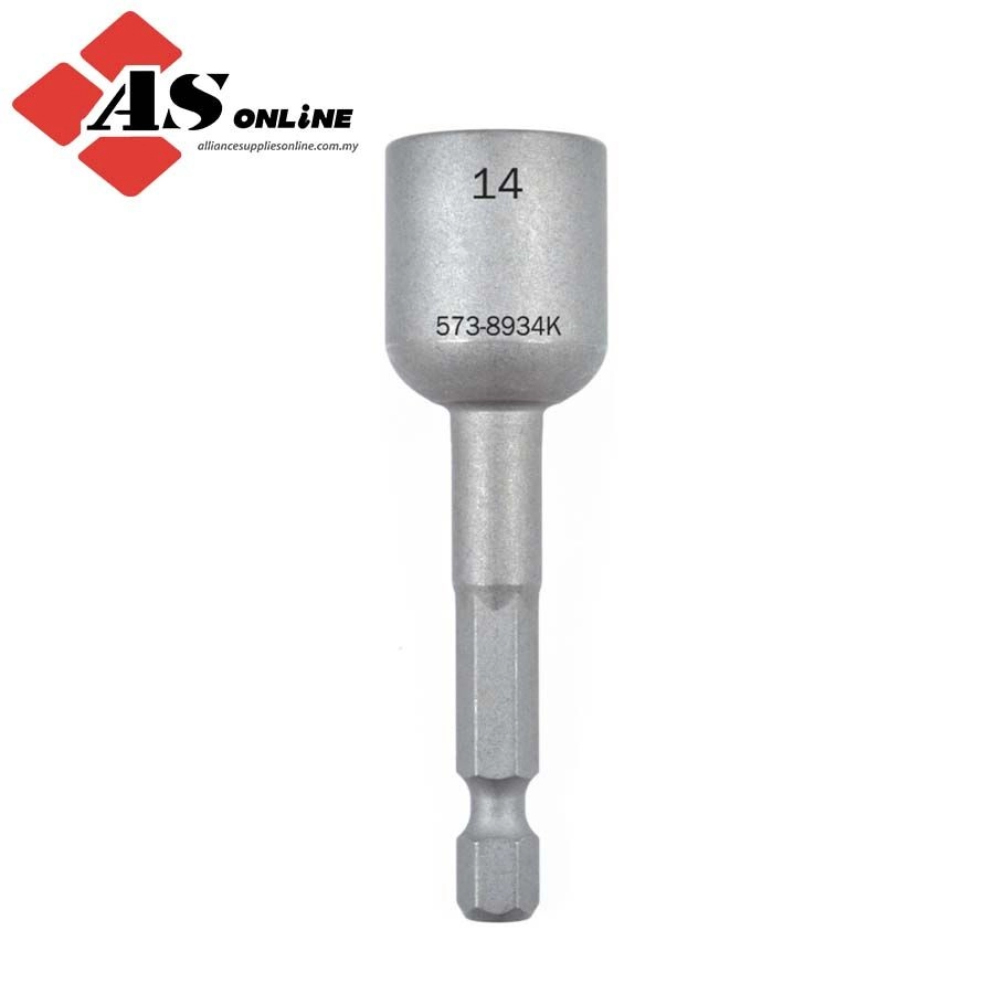 KENNEDY Screwdriver Bit, 14mm, Socket, 1/4" Hex / Model: KEN5738934K