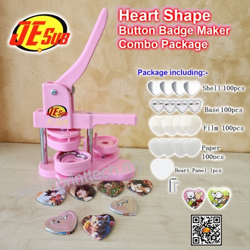 Heart Shape Button Badge Machine | Love Shape MK Button Badge Machine | Je Sub - JE SUB PRINT TECH SDN BHD