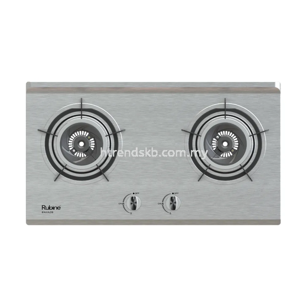 Rubine 2 Burner Build In Gas Hob (Stainless Steel) RGH-ENYA2B-SS