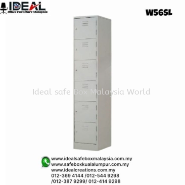 Office Steel Furniture Door Cupboard 6 Compartment W56SL