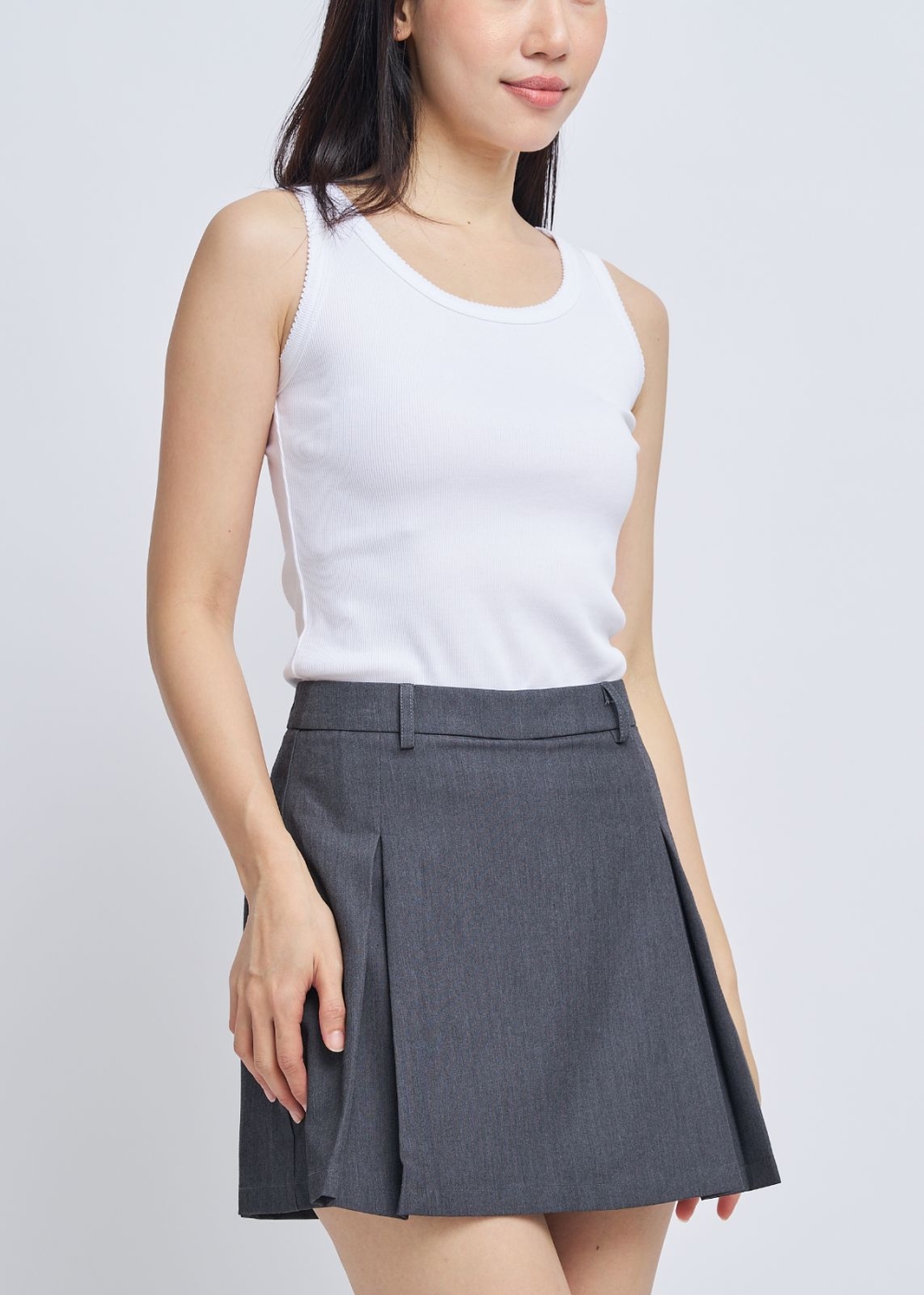 Elara Scalloped Ribbed Tank