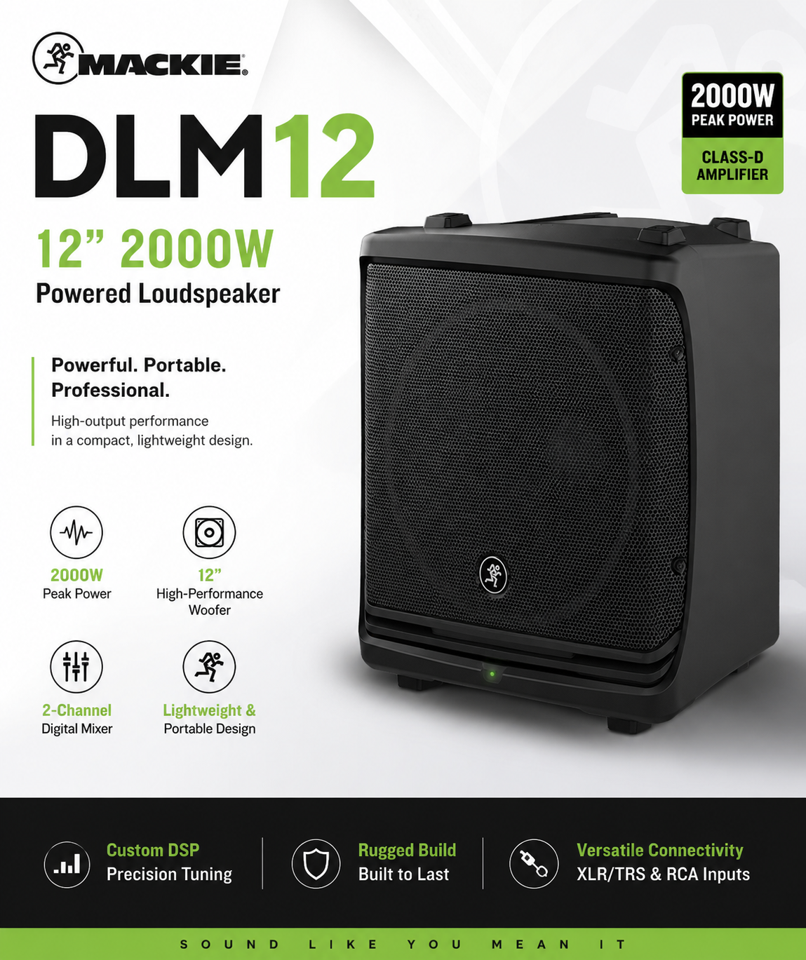 Mackie DLM12 | 12” 2000W Powered Loudspeaker