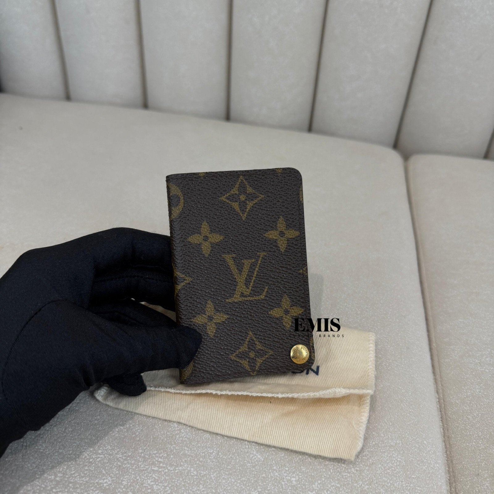 Louis Vuitton Monogram Porte Cartes Credit Pression M60937- Preloved Luxury Bag