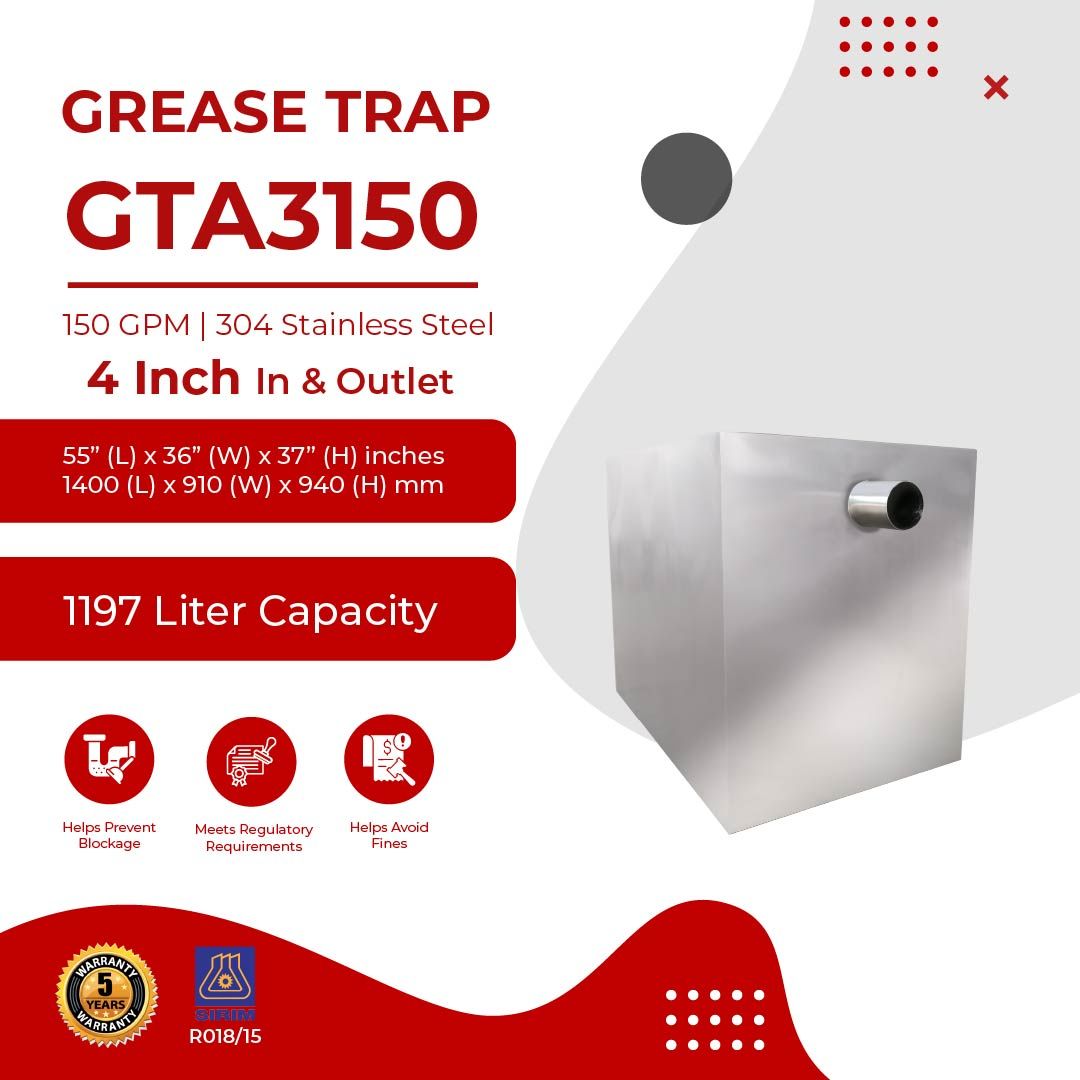 Grease Trap  GTA3150 | 150 GPM | 1197 Liter Capacity
