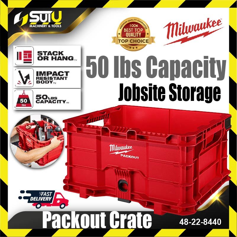 MILWAUKEE 48-22-8440 PACKOUT™ Crate 50 lbs Capacity Tool Storage