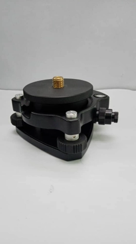 Rotating adapter with Optical plummet Tribrach Black