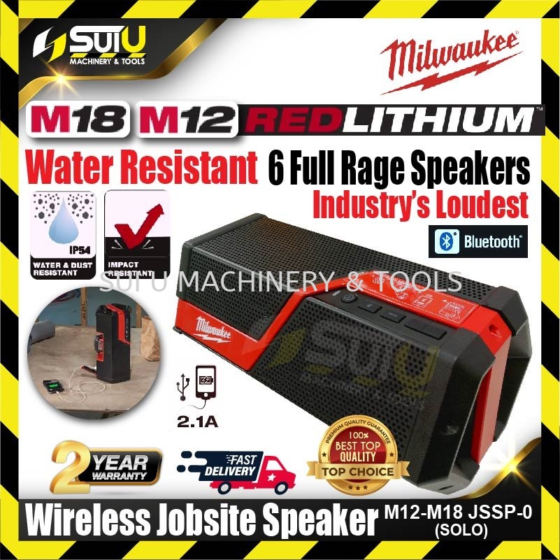 MILWAUKEE M12-M18 JSSP-0 Wireless Jobsite Bluetooth Speaker (SOLO - No  Battery & Charger) Accessories Home Improvement Kuala Lumpur (KL),  Malaysia, Selangor, Setapak Supplier, Suppliers, Supply, Supplies | Sui U  Machinery & Tools (