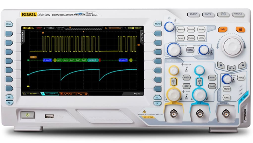 rigol ds2102a-s 100mhz digital oscilloscope with 2 channels + 2 channel signal source