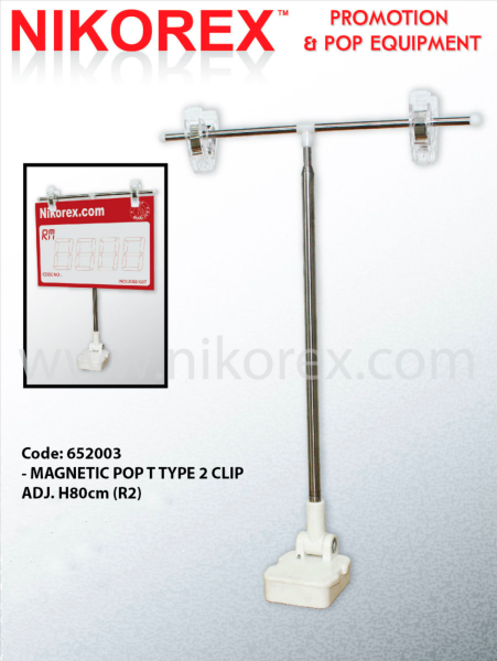 652003 - MAGNETIC POP T TYPE 2 CLIP  ADJ. H80cm (R2) 