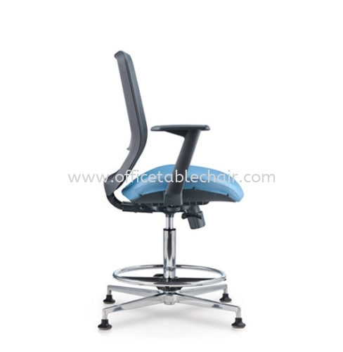 ALAMO LOW BACK ERGONOMIC MESH CHAIR FIXED ARMREST C/W 4 PRONGED ALUMINIUM BASE WITH STUD AM8712N-15RHA72