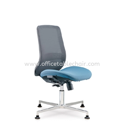 ALAMO LOW BACK ERGONOMIC MESH CHAIR WITHOUT ARMREST C/W 4 PRONGED ALUMINIUM BASE WITH CHROME GASLIFT AM8712N-15