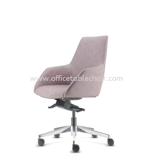 ANTHOM EXECUTIVE MEDIUM BACK PU CHAIR C/W ALUMINIUM BASE AT6612L-16