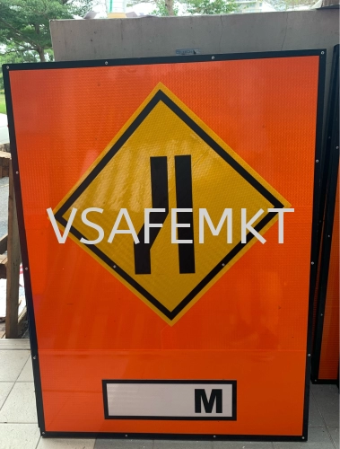 VSAFEMKT JKR TEMPORARY ROAD SIGN (Orange Reflective) 