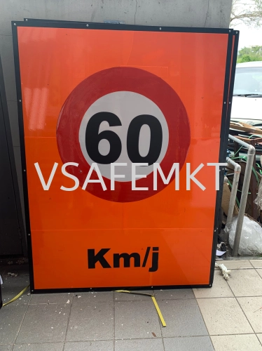 VSAFEMKT JKR TEMPORARY TRAFFIC ROAD SIGN ( Speed Limit) 