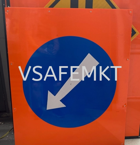 VSAFEMKT JKR TEMPORARY TRAFFIC ROAD SIGN ( Keep Left & Keep Right) 