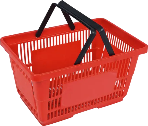 80111-SHOPPING BASKET L-RED