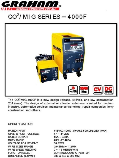 CO2 MIG SERIES 4000F Graham Selangor, Malaysia, Kuala Lumpur (KL), Puchong Supplier, Distributor, Supply, Supplies | Kobewel Kogyo Gases Sdn Bhd