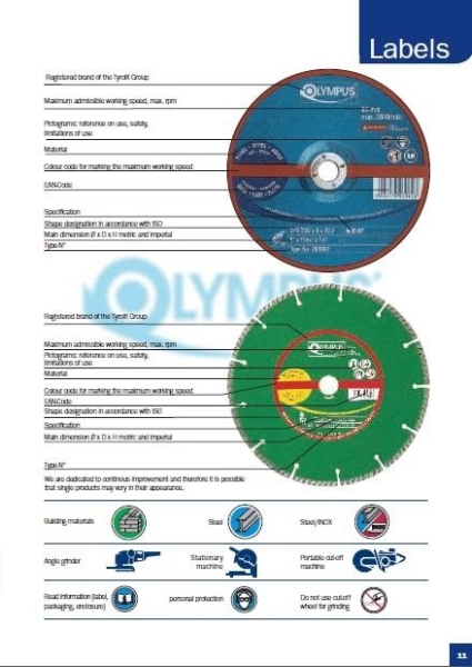 OLMP 11 Olympus Grinding & Cutting Disc Selangor, Malaysia, Kuala Lumpur (KL), Puchong Supplier, Distributor, Supply, Supplies | Kobewel Kogyo Gases Sdn Bhd