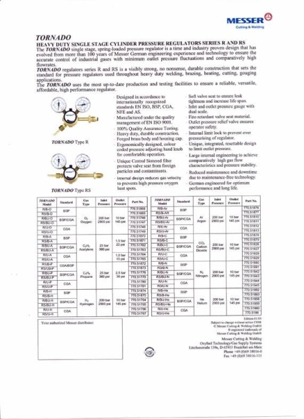 (R004) Tornado 02 (931x1280) Messer Regulator Selangor, Malaysia, Kuala Lumpur (KL), Puchong Supplier, Distributor, Supply, Supplies | Kobewel Kogyo Gases Sdn Bhd