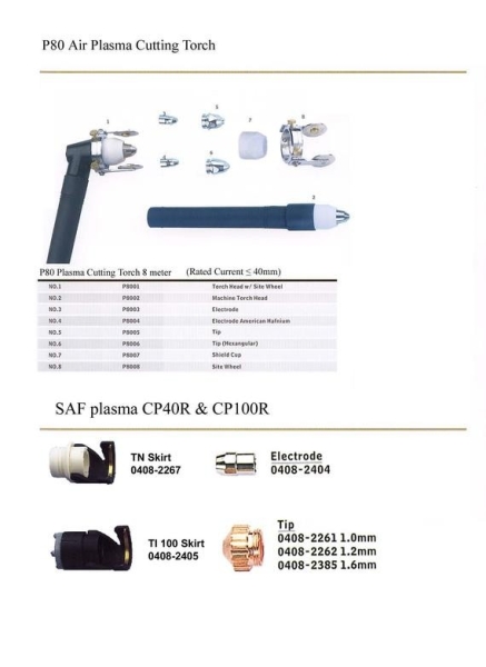 (Z002) P80 SAF Mig.Plasma Torch & Accessories Selangor, Malaysia, Kuala Lumpur (KL), Puchong Supplier, Distributor, Supply, Supplies | Kobewel Kogyo Gases Sdn Bhd