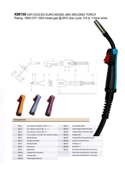 (Z007) KM150 Mig.Plasma Torch & Accessories Selangor, Malaysia, Kuala Lumpur (KL), Puchong Supplier, Distributor, Supply, Supplies | Kobewel Kogyo Gases Sdn Bhd