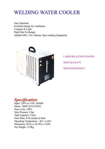 (A013) N9Water Cooler Kobewel Welding Machine Selangor, Malaysia, Kuala Lumpur (KL), Puchong Supplier, Distributor, Supply, Supplies | Kobewel Kogyo Gases Sdn Bhd