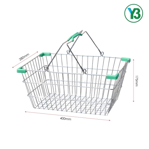 40X28CM Chromed Shopping Basket