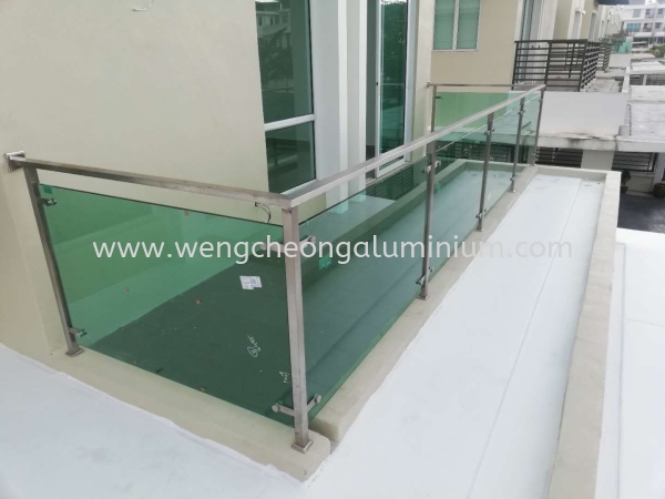  Balcony Glass With Stainless Steel Railing Selangor, Malaysia, Kuala Lumpur (KL), Sungai Buloh Supplier, Suppliers, Supply, Supplies | Weng Cheong Glass Trading Sdn Bhd