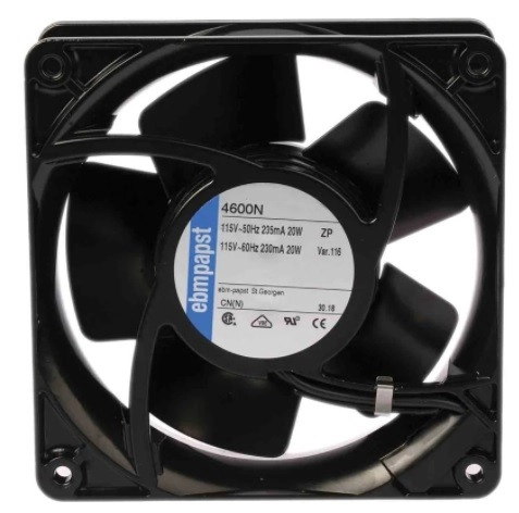  4600N - ebm-papst 4000N Series Axial Fan, 119 x 119 x 38mm, 180m3/h, 18W, 115 V ac