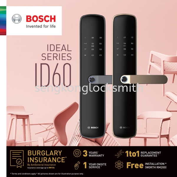 ID60 Ideal Series Bosch Smart Lock Smart Lock Selangor, Malaysia, Kuala Lumpur (KL), Puchong Supplier, Suppliers, Supply, Supplies | Seng Kong Locksmith Enterprise