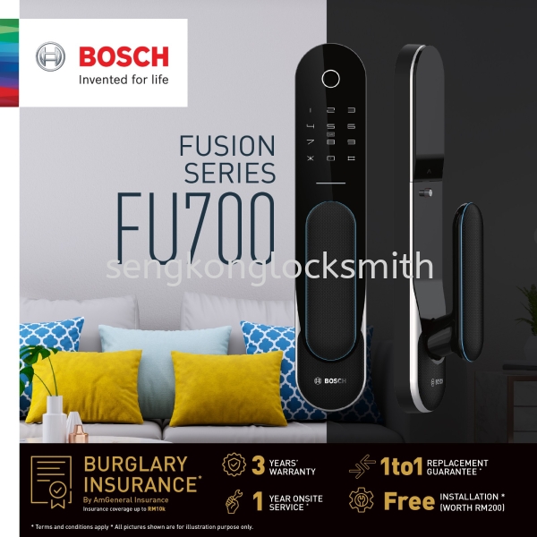 FU700 Fusion Series Bosch Smart Lock Smart Lock Selangor, Malaysia, Kuala Lumpur (KL), Puchong Supplier, Suppliers, Supply, Supplies | Seng Kong Locksmith Enterprise