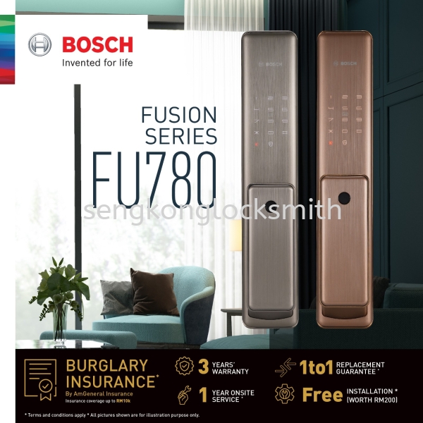 FU780 Fusion Series Bosch Smart Lock Smart Lock Selangor, Malaysia, Kuala Lumpur (KL), Puchong Supplier, Suppliers, Supply, Supplies | Seng Kong Locksmith Enterprise