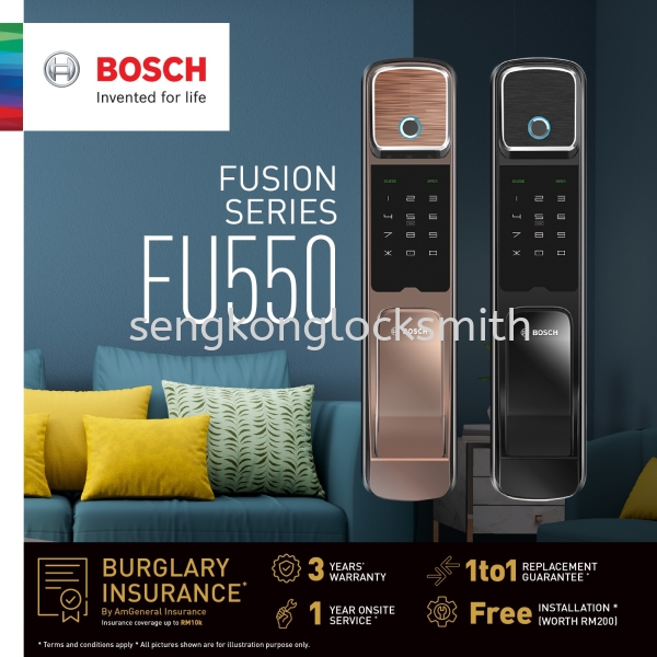 FU550 Fusion Series Bosch Smart Lock Smart Lock Selangor, Malaysia, Kuala Lumpur (KL), Puchong Supplier, Suppliers, Supply, Supplies | Seng Kong Locksmith Enterprise