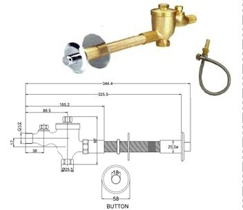 Thru Wall Urinal Flush Valve Flush Valve / Piston Malaysia, Selangor, Kuala Lumpur (KL), Banting Supplier, Suppliers, Supply, Supplies | Goldolphin (M) Sdn Bhd