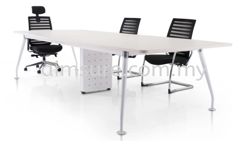 Rectangular conference table with ixia leg & riser box