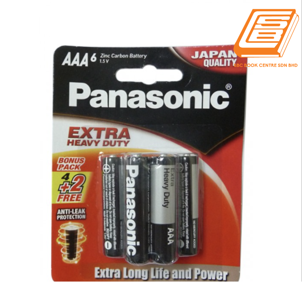 Panasonic AAA6 Extra Heavy Duty Battery BATTERY Office & Desk Stationery  Johor Bahru (JB), Malaysia, Taman Sentosa Supplier, Retailer, Supply,  Supplies | SBC Book Centre Sdn Bhd