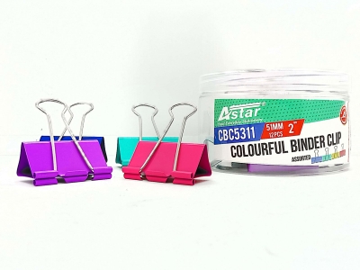 ASTAR COLOURFUL BINDER CLIP 41MM 24 PCS CBC5312