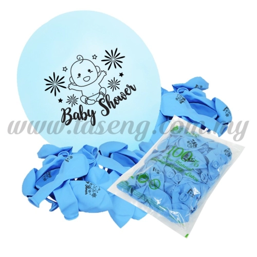 12inch Baby Shower 1 Side Printed Balloons 50pcs (B-SR12-BSH50)